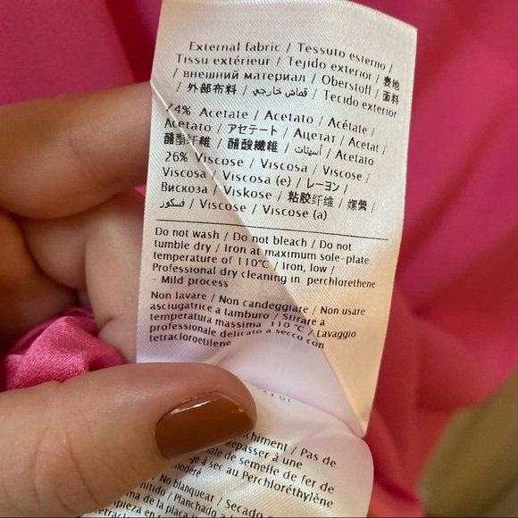 Red Valentino Pink Envers Sleeveless Crepe Ruffle Shift Dress EU 42 $1998 - Picture 10 of 12